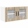 vidaXL Cabinet de Verre Mural PORTO Ch&ecirc;ne Sonoma 80 x 31 x 40 cm