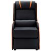 vidaXL Chaise inclinable Noir et orange Similicuir