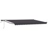 vidaXL Store r&eacute;tractable manuel avec LEDs Anthracite 4,5 &times; 3 m