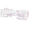 vidaXL Ensemble de canap&eacute;s 2 pcs avec coussins Marron Tissu