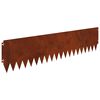 vidaXL Bordure de Pelouse 10 pcs 103 x 25 cm Acier Rouill&eacute;