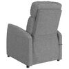 vidaXL Fauteuil inclinable &eacute;lectrique Gris clair Tissu