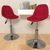 vidaXL Chaises pivotantes &agrave; manger lot de 2 Rouge bordeaux Tissu