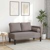 vidaXL Chaise longue avec coussins taupe tissu