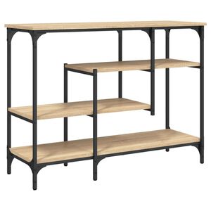 vidaXL Table console avec &eacute;tag&egrave;res ch&ecirc;ne sonoma 100x35x75 cm