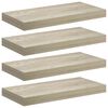 vidaXL &Eacute;tag&egrave;res murales flottantes 4 pcs ch&ecirc;ne 50x23x3,8 cm MDF