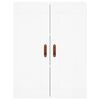 vidaXL Buffet haut Blanc 69,5x34x180 cm Bois d'ing&eacute;nierie