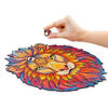 UNIDRAGON Puzzle en bois 192 pcs Mysterious Lion Moyen 24x31 cm