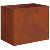 vidaXL Cache-pot de jardin Rouill&eacute; 60 x 40 x 50 cm Acier patin&eacute;