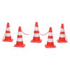 vidaXL Ensemble de cônes avec 10 m de chaîne Rouge et blanc