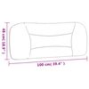 vidaXL Coussin de t&ecirc;te de lit Hvar cappuccino 100 cm similicuir