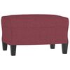 vidaXL Ensemble de canap&eacute;s 3 pcs avec coussins rouge bordeaux tissu