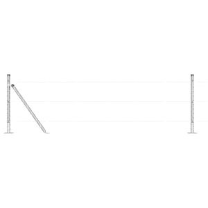 vidaXL Poteau de cl&ocirc;ture avec base en b&eacute;ton 7 pc Argent&eacute;