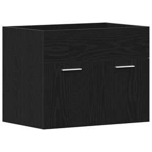 vidaXL Meuble sous-vasque de salle de bain en ch&ecirc;ne noir 60x38,5x46 cm