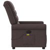 vidaXL Fauteuil de massage inclinable &eacute;lectrique Marron fonc&eacute; Tissu
