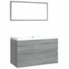 vidaXL Meubles de salle de bain Sonoma gris Bois d'ing&eacute;nierie