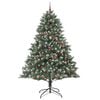 vidaXL Sapin de No&euml;l artificiel Vert 240 cm PVC, plastique et acier