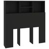 vidaXL Armoire de t&ecirc;te de lit Noir 100x19x103,5 cm