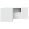 vidaXL Armoire d'angle blanc 160x40x45 cm bois d&rsquo;ing&eacute;nierie