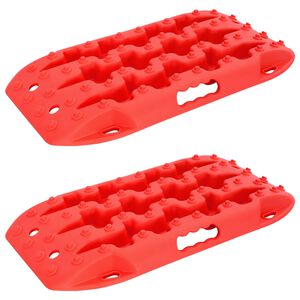 vidaXL Planche de traction 2 pc Rouge 57,5 x 30,5 x 5,5 cm