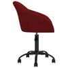 vidaXL Chaise pivotante de salle &agrave; manger Rouge bordeaux Velours