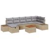 vidaXL Ensemble de canap&eacute; de jardin 8 pc Beige polyrotin