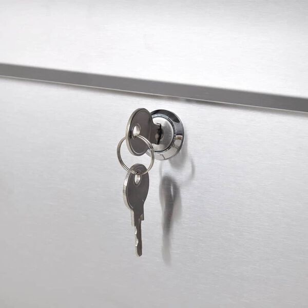 Double bo&icirc;te &agrave; lettre sur support en acier inoxydable