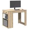vidaXL Bureau avec tiroir et étagère chêne sonoma bois d'ingénierie