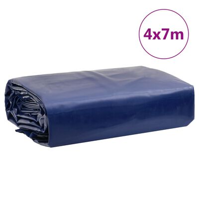 vidaXL Bâche bleu 4x7 m 650 g/m²