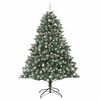 vidaXL Sapin de No&euml;l artificiel Vert 240 cm PVC, plastique et acier