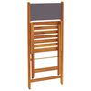 vidaXL Chaises de jardin pliantes lot de 4 tissu et bois massif