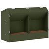 vidaXL Distributeur pour lapins Vert olive 64.5 x 25.5 x 45.5 cm