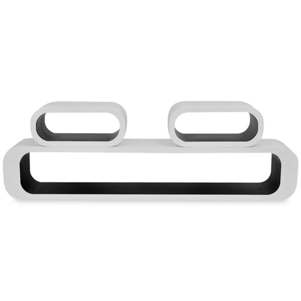 vidaXL Étagères murales sous forme de cube 6 pcs Blanc et noir