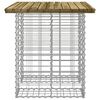 vidaXL Table de jardin Gabion Design 100x70x72 cm Bois de pin impr&eacute;gn&eacute;