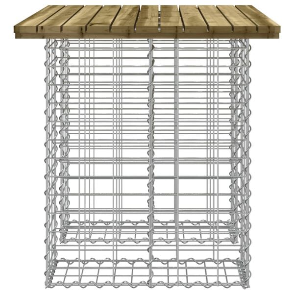 vidaXL Table de jardin Gabion Design 100x70x72 cm Bois de pin impr&eacute;gn&eacute;