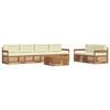 vidaXL Ensemble de canap&eacute;s d'ext&eacute;rieur 7 pc Naturel et Cr&egrave;me