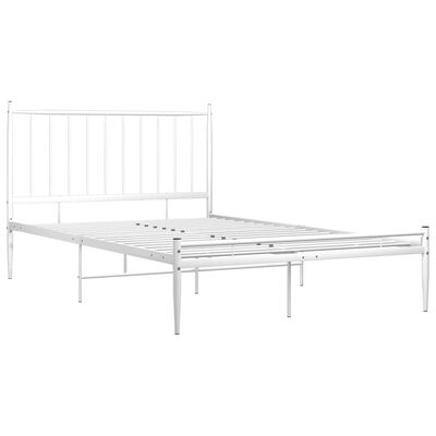 vidaXL Cadre de lit sans matelas blanc métal 120x200 cm