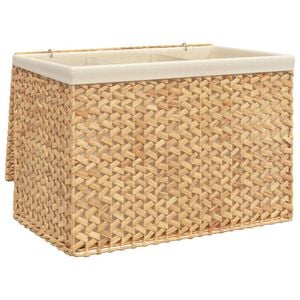 vidaXL Panier &agrave; linge avec 3 sections 75x42,5x52 cm hyacinthe d'eau