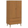 vidaXL Armoire MOLDE Caramel 90 x 55 x 175 cm Bois de pin massif