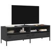 vidaXL Meuble TV noir 135x39x43,5 cm acier laminé à froid