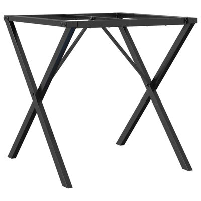 vidaXL Pieds de table à manger cadre en X 70x70x73 cm fonte