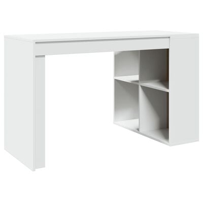 vidaXL Bureau blanc 123,5x73,5x75 cm bois d'ingénierie