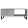 vidaXL Table basse gris b&eacute;ton 90x60x35 cm bois d'ing&eacute;nierie
