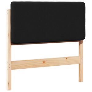 vidaXL T&ecirc;te de lit capitonn&eacute;e Marron et Noir 75 cm Pin massif