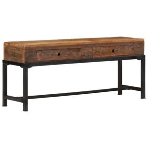 vidaXL Meuble TV 110x30x46 cm bois massif de r&eacute;cup&eacute;ration