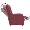 vidaXL Fauteuil inclinable &eacute;lectrique Rouge bordeaux Tissu