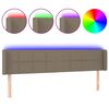 vidaXL T&ecirc;te de lit &agrave; LED Taupe 183x16x78/88 cm Tissu
