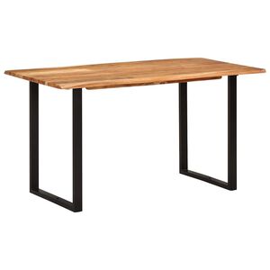 vidaXL Table de salle &agrave; manger 140x70x76 cm Bois d'acacia solide