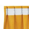 vidaXL Rideaux occultants 2 pcs Jaune moutarde 140 x 175 cm Velours