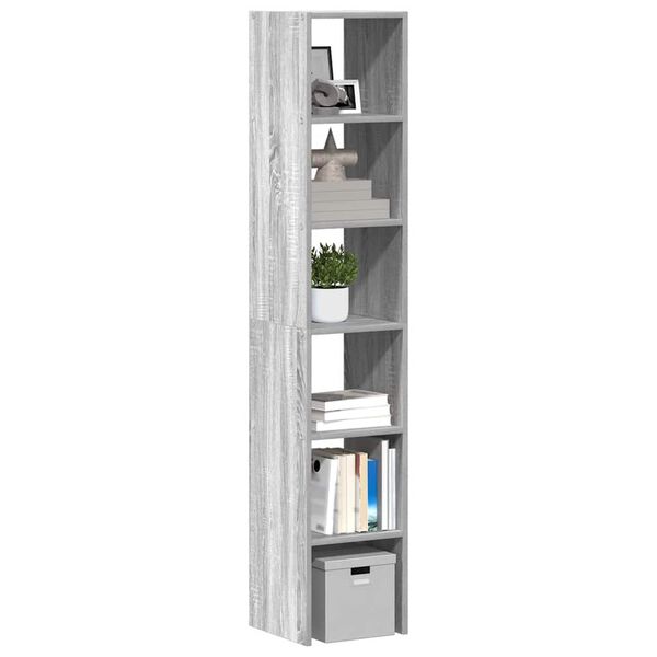 vidaXL Biblioth&egrave;ques 2 pcs empilable sonoma gris bois d'ing&eacute;nierie
